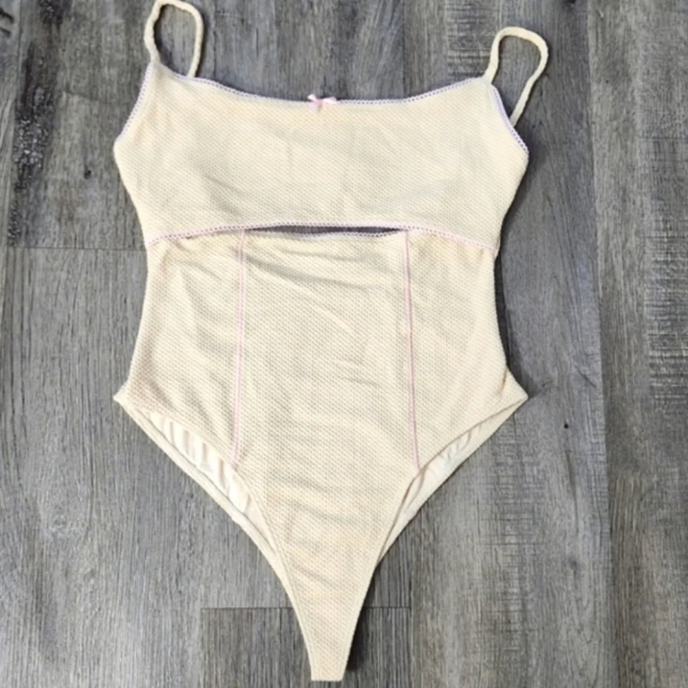 New!Frankies‎ Bikinis Julianne Waffle Cheeky One Piece Swimsuit